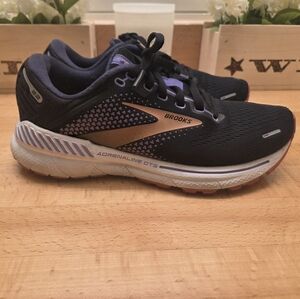 Brooks Adrenaline GTS 22 Shoes Black Purple Running Sneakers Womens Size 7